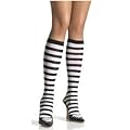 Black & White Striped Gothic Knee High by Leg Avenue