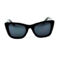 80's Style Black Groove Sunglasses