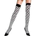 Black & White Checkered Thigh Highs by Leg Avenue
