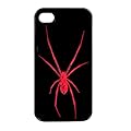 Red Black Widow Spider iPhone 4 / 4s Case Halloween Hard Plastic