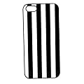 Black and White Vertical Stripe Iphone 5 Case Gothic Beetlejuice Plastic