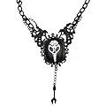 Too Fast Raven Skull & Claw Cameo Gothic Necklace