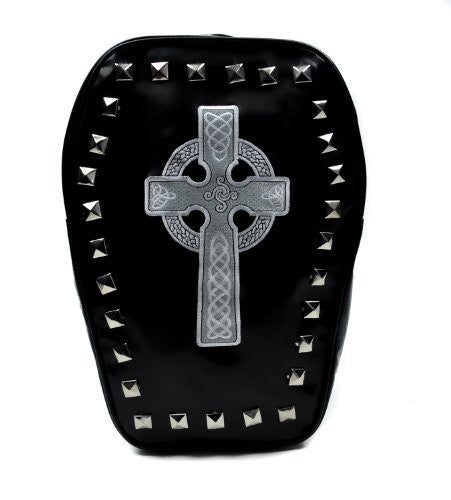Celtic Cross Coffin Backpack Gothic Handbag Purse