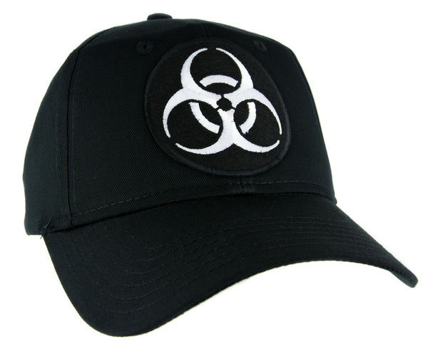 Toxic White Biohazard Sign Hat Baseball Cap Horror Clothing Zombie Apocalypse