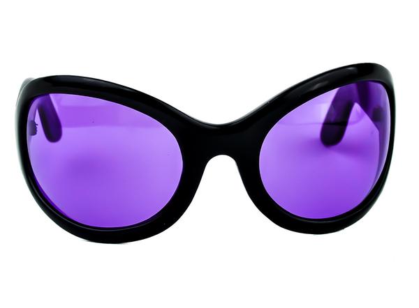 Purple Lens Gothic Vampire Sunglasses Oversized Sexy Glasses