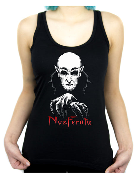 Nosferatu 1922 Vampire Count Orlok Racer Back Tank Top Shirt Dracula Gothic Alternative Clothing